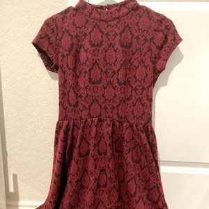 Juniors Xhilaration Maroon Floral XS Dress